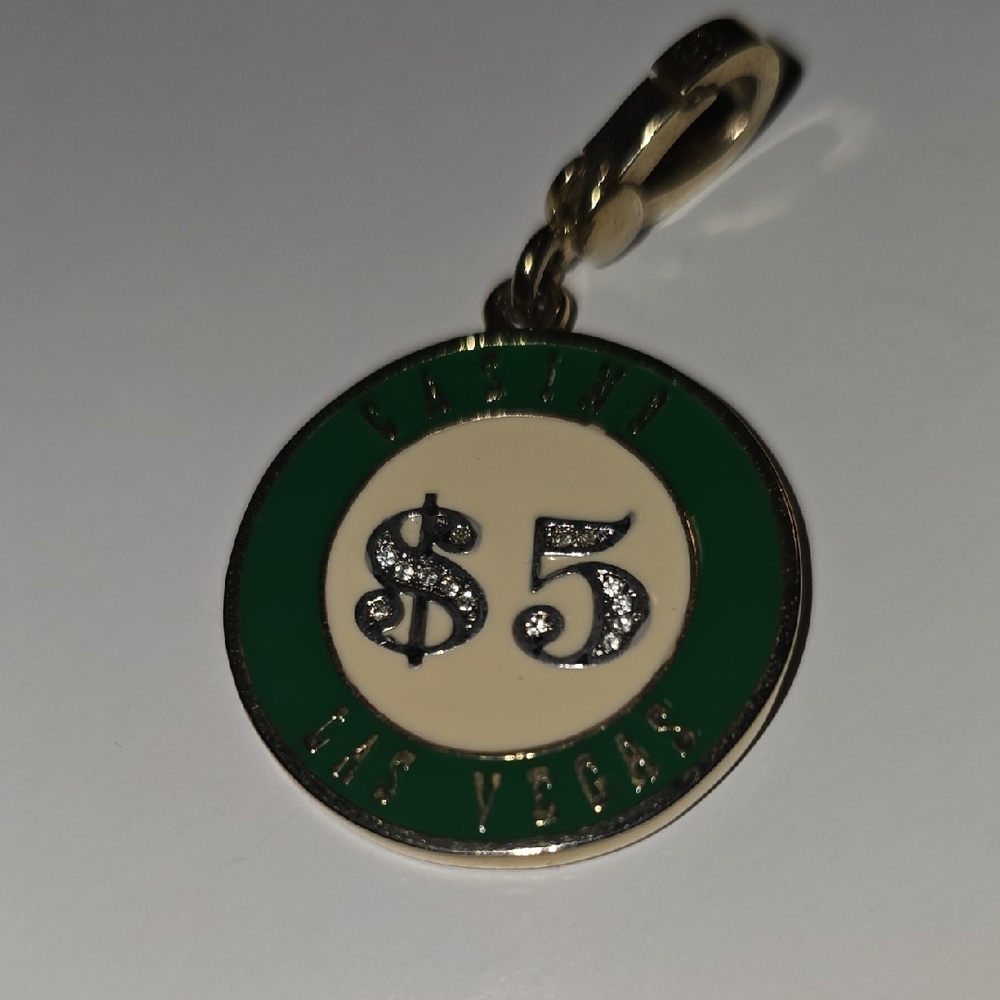 Juicy Couture Green and Gold Casino Chip Charm